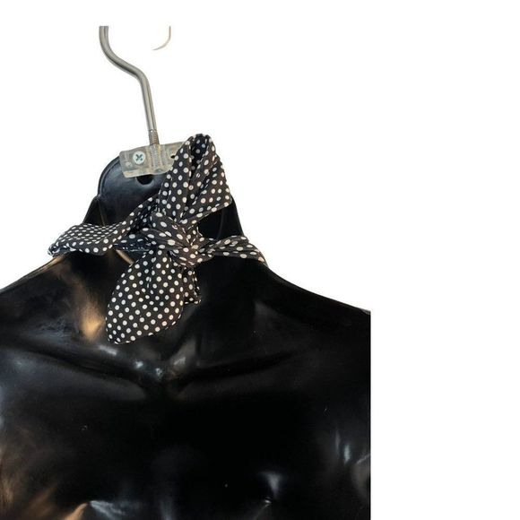 Fashion Bug Womens Black White Polka Dot One Piece Bathing Suit Swim Suit 6 - Picture 5 of 13